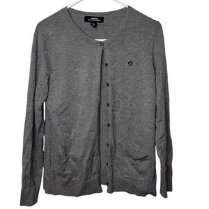 Chase Lands' End Women Gray Cardigan  (M)